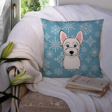 Load image into Gallery viewer, Snowflake Westie Throw Pillow - 14x14 Decorative Pillow – Art for Your Home &amp; Patio BB1660PW1414