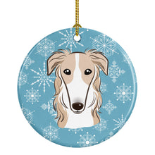 Load image into Gallery viewer, Snowflake Borzoi Ceramic Ornament BB1662CO1
