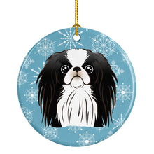 Load image into Gallery viewer, Snowflake Japanese Chin Ceramic Ornament BB1664CO1