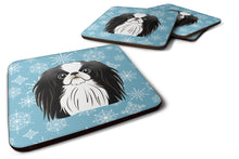 Load image into Gallery viewer, Snowflake Japanese Chin Coasters - Set of 4 Lightweight Foam, Absorbent Drink Coasters BB1664FC