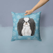 Load image into Gallery viewer, Snowflake Japanese Chin Throw Pillow - 14x14 Decorative Pillow – Art for Your Home &amp; Patio BB1664PW1414