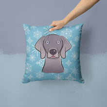 Load image into Gallery viewer, Snowflake Weimaraner Throw Pillow - 14x14 Decorative Pillow – Art for Your Home &amp; Patio BB1665PW1414