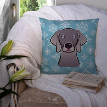 Load image into Gallery viewer, Snowflake Weimaraner Throw Pillow - 14x14 Decorative Pillow – Art for Your Home &amp; Patio BB1665PW1414