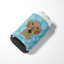 Load image into Gallery viewer, Snowflake Wirehaired Dachshund Can or Bottle Hugger BB1667CC