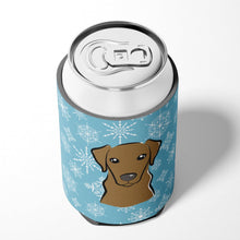 Load image into Gallery viewer, Snowflake Chocolate Labrador Can or Bottle Hugger BB1668CC
