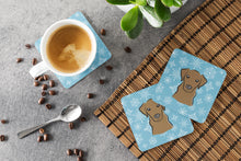 Load image into Gallery viewer, Snowflake Chocolate Labrador Coasters - Set of 4 Lightweight Foam, Absorbent Drink Coasters BB1668FC