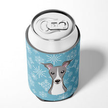 Load image into Gallery viewer, Snowflake Italian Greyhound Can or Bottle Hugger BB1670CC