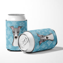 Load image into Gallery viewer, Snowflake Italian Greyhound Can or Bottle Hugger BB1670CC