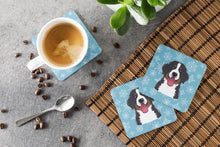 Load image into Gallery viewer, Snowflake Bernese Mountain Dog Coasters - Set of 4 Lightweight Foam, Absorbent Drink Coasters BB1671FC