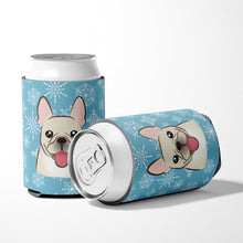 Load image into Gallery viewer, Snowflake French Bulldog Can or Bottle Hugger BB1672CC
