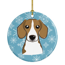 Load image into Gallery viewer, Snowflake Beagle Ceramic Ornament BB1673CO1