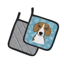 Load image into Gallery viewer, Snowflake Beagle Pot Holders - Set of 2 - Heat-Resistant Kitchen Essentials BB1673PTHD