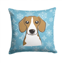 Load image into Gallery viewer, Snowflake Beagle Throw Pillow - 14x14 Decorative Pillow – Art for Your Home &amp; Patio BB1673PW1414