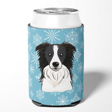Load image into Gallery viewer, Snowflake Border Collie Can or Bottle Hugger BB1675CC