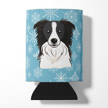 Load image into Gallery viewer, Snowflake Border Collie Can or Bottle Hugger BB1675CC