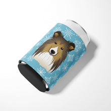 Load image into Gallery viewer, Snowflake Sheltie Can or Bottle Hugger BB1676CC