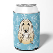 Load image into Gallery viewer, Snowflake Afghan Hound Can or Bottle Hugger BB1678CC