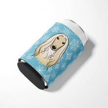 Load image into Gallery viewer, Snowflake Afghan Hound Can or Bottle Hugger BB1678CC