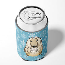 Load image into Gallery viewer, Snowflake Afghan Hound Can or Bottle Hugger BB1678CC