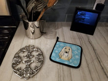 Load image into Gallery viewer, Snowflake Afghan Hound Pot Holders - Set of 2 - Heat-Resistant Kitchen Essentials BB1678PTHD
