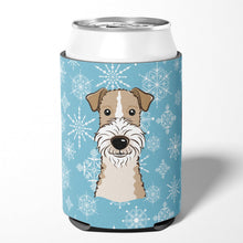 Load image into Gallery viewer, Snowflake Wire Haired Fox Terrier Can or Bottle Hugger BB1681CC