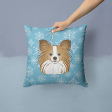 Load image into Gallery viewer, Snowflake Papillon Throw Pillow - 14x14 Decorative Pillow – Art for Your Home &amp; Patio BB1682PW1414