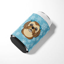 Load image into Gallery viewer, Snowflake Chocolate Brown Shih Tzu Can or Bottle Hugger BB1683CC
