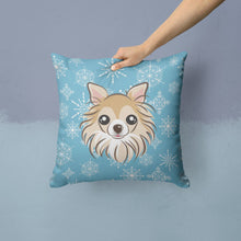 Load image into Gallery viewer, Snowflake Chihuahua Throw Pillow - 14x14 Decorative Pillow – Art for Your Home &amp; Patio BB1685PW1414