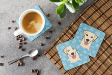 Load image into Gallery viewer, Snowflake Golden Retriever Coasters - Set of 4 Lightweight Foam, Absorbent Drink Coasters BB1686FC