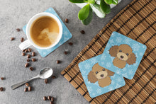 Load image into Gallery viewer, Snowflake Chocolate Brown Poodle Coasters - Set of 4 Lightweight Foam, Absorbent Drink Coasters BB1690FC