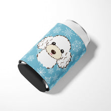Load image into Gallery viewer, Snowflake White Poodle Can or Bottle Hugger BB1691CC