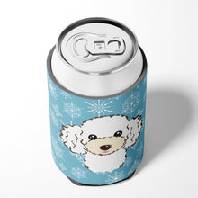 Load image into Gallery viewer, Snowflake White Poodle Can or Bottle Hugger BB1691CC
