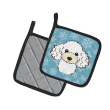 Load image into Gallery viewer, Snowflake White Poodle Pot Holders - Set of 2 - Heat-Resistant Kitchen Essentials BB1691PTHD