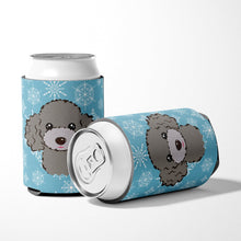 Load image into Gallery viewer, Snowflake Silver Gray Poodle Can or Bottle Hugger BB1693CC
