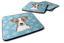 Load image into Gallery viewer, Snowflake Jack Russell Terrier Coasters - Set of 4 Lightweight Foam, Absorbent Drink Coasters BB1694FC