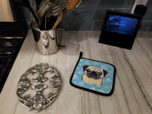 Load image into Gallery viewer, Snowflake Fawn Pug Pot Holders - Set of 2 - Heat-Resistant Kitchen Essentials BB1696PTHD