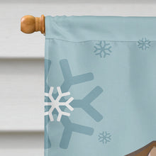 Load image into Gallery viewer, Winter Holiday Jack Russell Terrier Flag Canvas House Size BB1698CHF