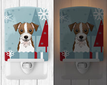 Load image into Gallery viewer, Winter Holiday Jack Russell Terrier Ceramic Night Light BB1698CNL