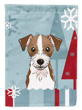 Load image into Gallery viewer, Winter Holiday Jack Russell Terrier Garden Flag – Decorative Outdoor Yard Flag BB1698GF