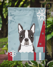 Load image into Gallery viewer, Winter Holiday Boston Terrier Garden Flag – Decorative Outdoor Yard Flag BB1699GF