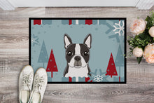 Load image into Gallery viewer, Winter Holiday Boston Terrier Doormat - 24x36 Decorative Floor Mat – Indoor/Outdoor Rug with Artistic Flair BB1699JMAT