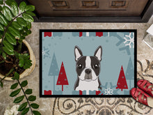Load image into Gallery viewer, Winter Holiday Boston Terrier Doormat - 24x36 Decorative Floor Mat – Indoor/Outdoor Rug with Artistic Flair BB1699JMAT