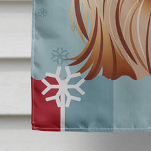 Load image into Gallery viewer, Winter Holiday Yorkie Yorkshire Terrier Flag Canvas House Size BB1700CHF
