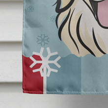Load image into Gallery viewer, Winter Holiday Golden Retriever Flag Canvas House Size BB1701CHF