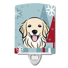 Load image into Gallery viewer, Winter Holiday Golden Retriever Ceramic Night Light BB1701CNL