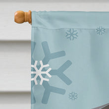Load image into Gallery viewer, Winter Holiday Schnauzer Flag Canvas House Size BB1702CHF