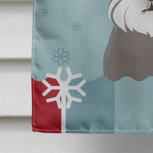 Load image into Gallery viewer, Winter Holiday Schnauzer Flag Canvas House Size BB1702CHF