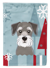 Load image into Gallery viewer, Winter Holiday Schnauzer Garden Flag – Decorative Outdoor Yard Flag BB1702GF
