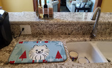 Load image into Gallery viewer, Winter Holiday Pomeranian Dish Drying Mat – Absorbent, Artistic Kitchen Essentials BB1703DDM