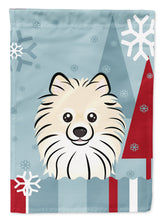 Load image into Gallery viewer, Winter Holiday Pomeranian Garden Flag – Decorative Outdoor Yard Flag BB1703GF